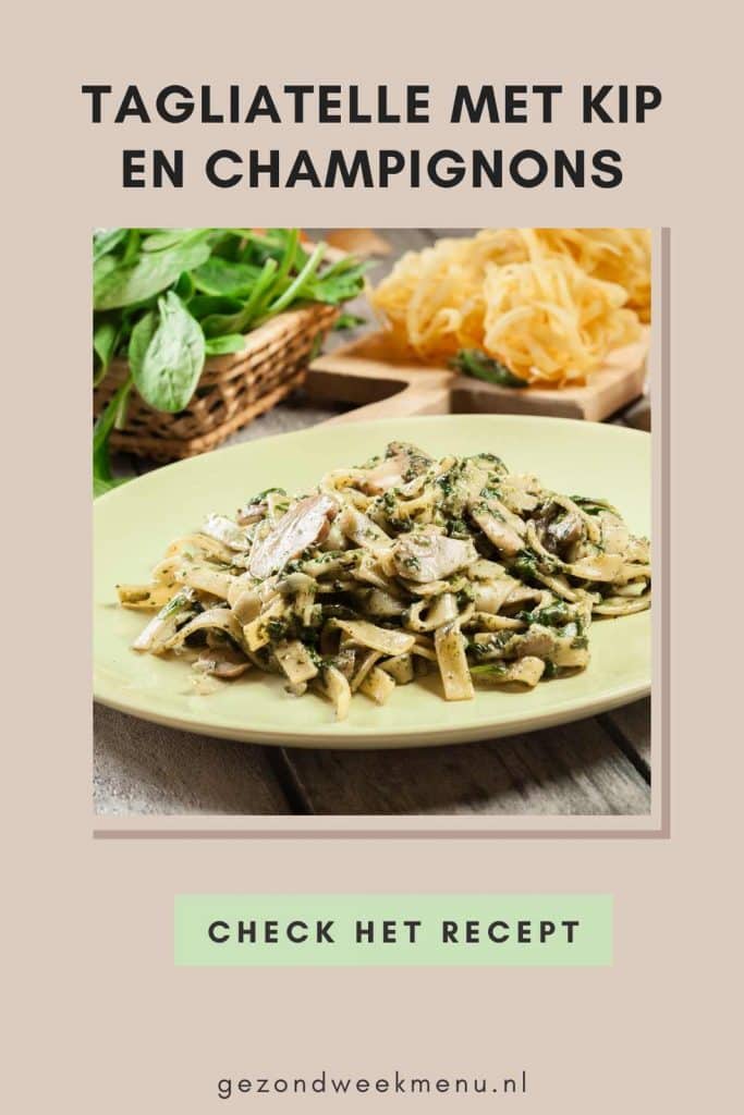 Heerlijk romige tagliatelle met kip en spinazie. Een smakelijk pasta recept met kip en lekker veel groente. Deze tagliatelle met roomsaus is makkelijk om te maken en staat binnen 25 minuten op tafel.