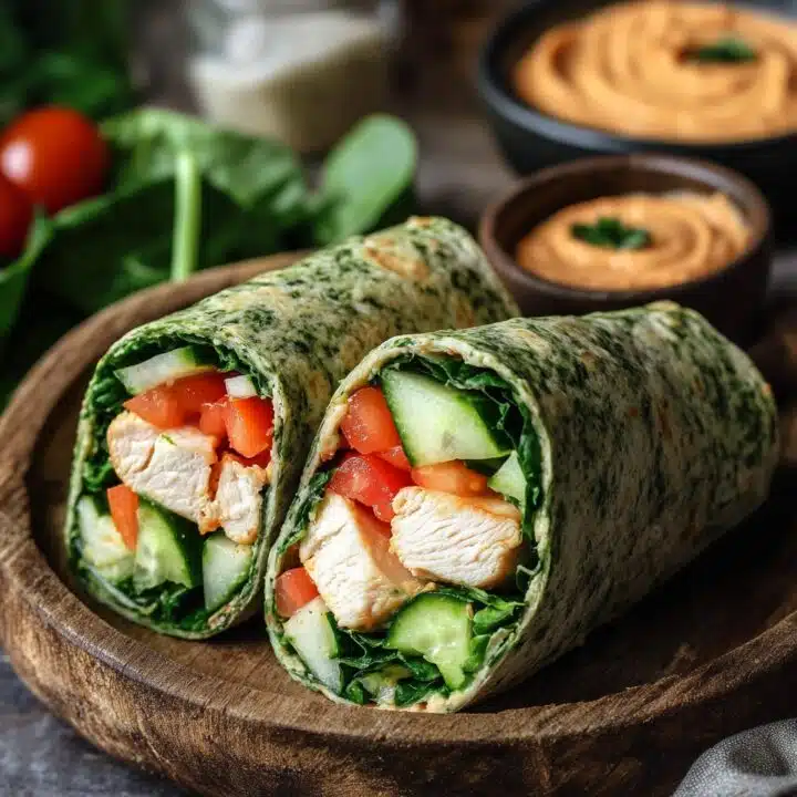 Spinazie wraps met kipfilet