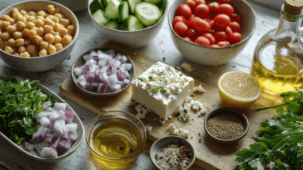 Ingrediënten om Kikkererwten Salade Recept te maken