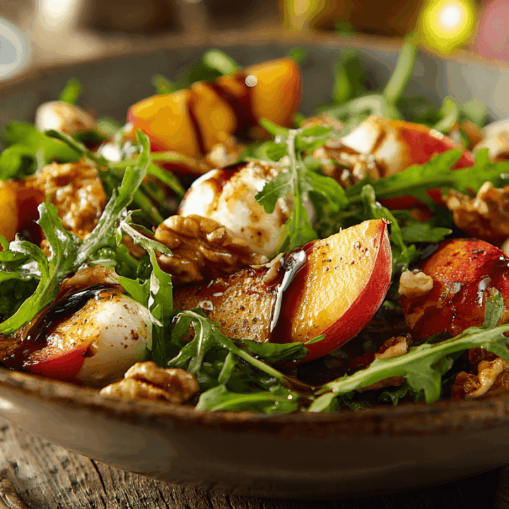 Perzik Salade met Mozzarella recept