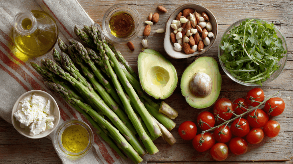 ingrediënten om asperge salade te maken