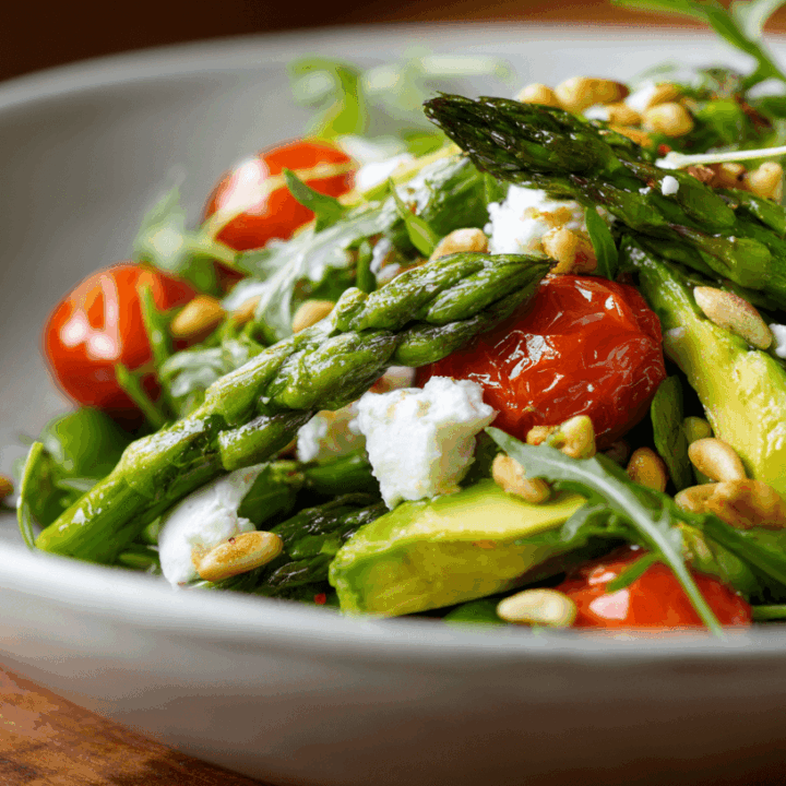 groene asperge salade met avocado