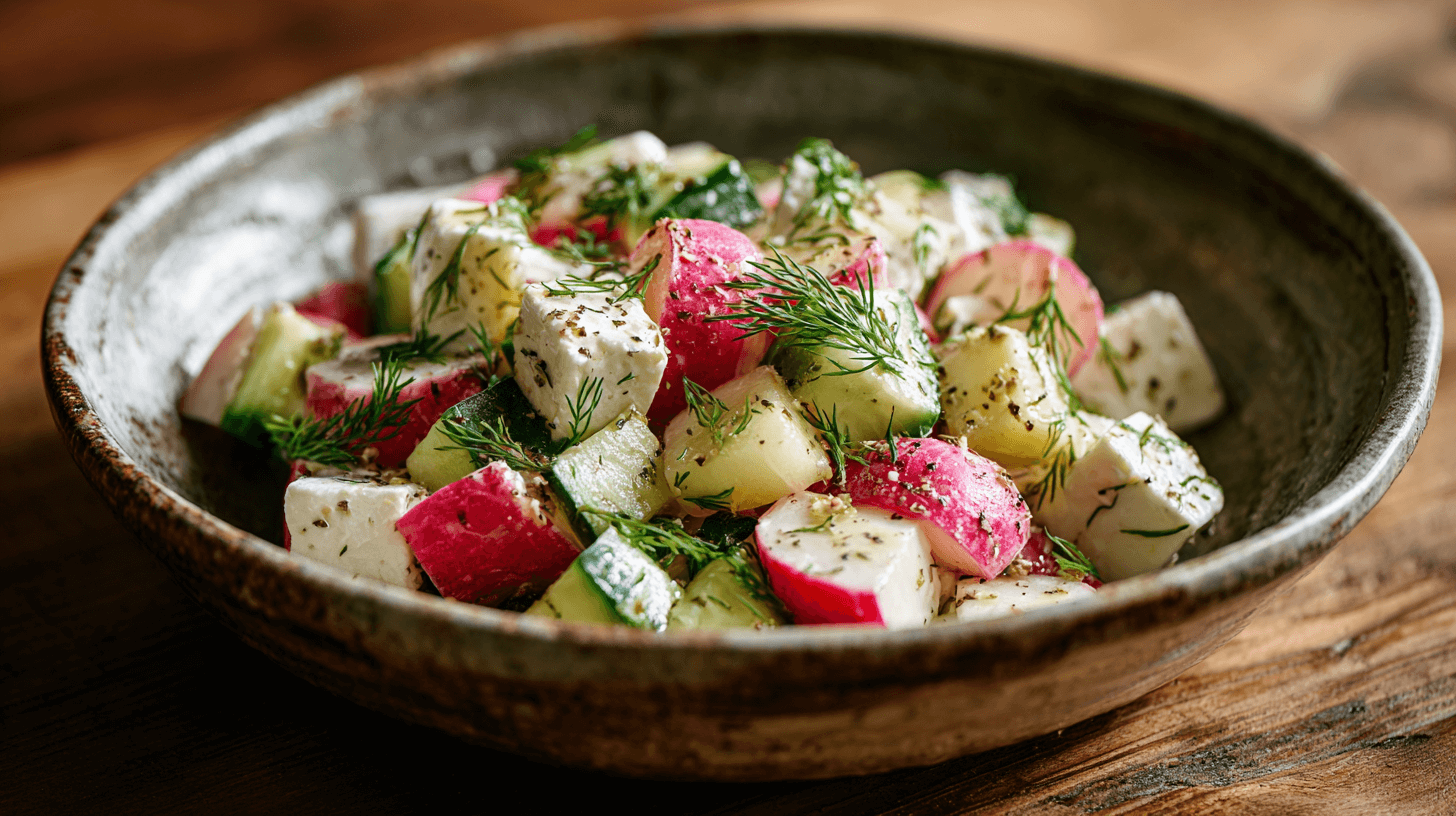 radijs salade met feta en appel