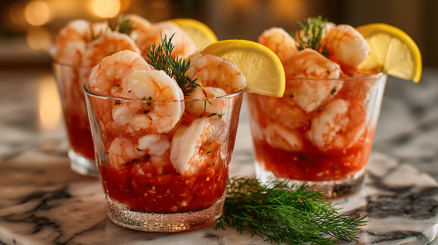 Garnalencocktail in glaasjes