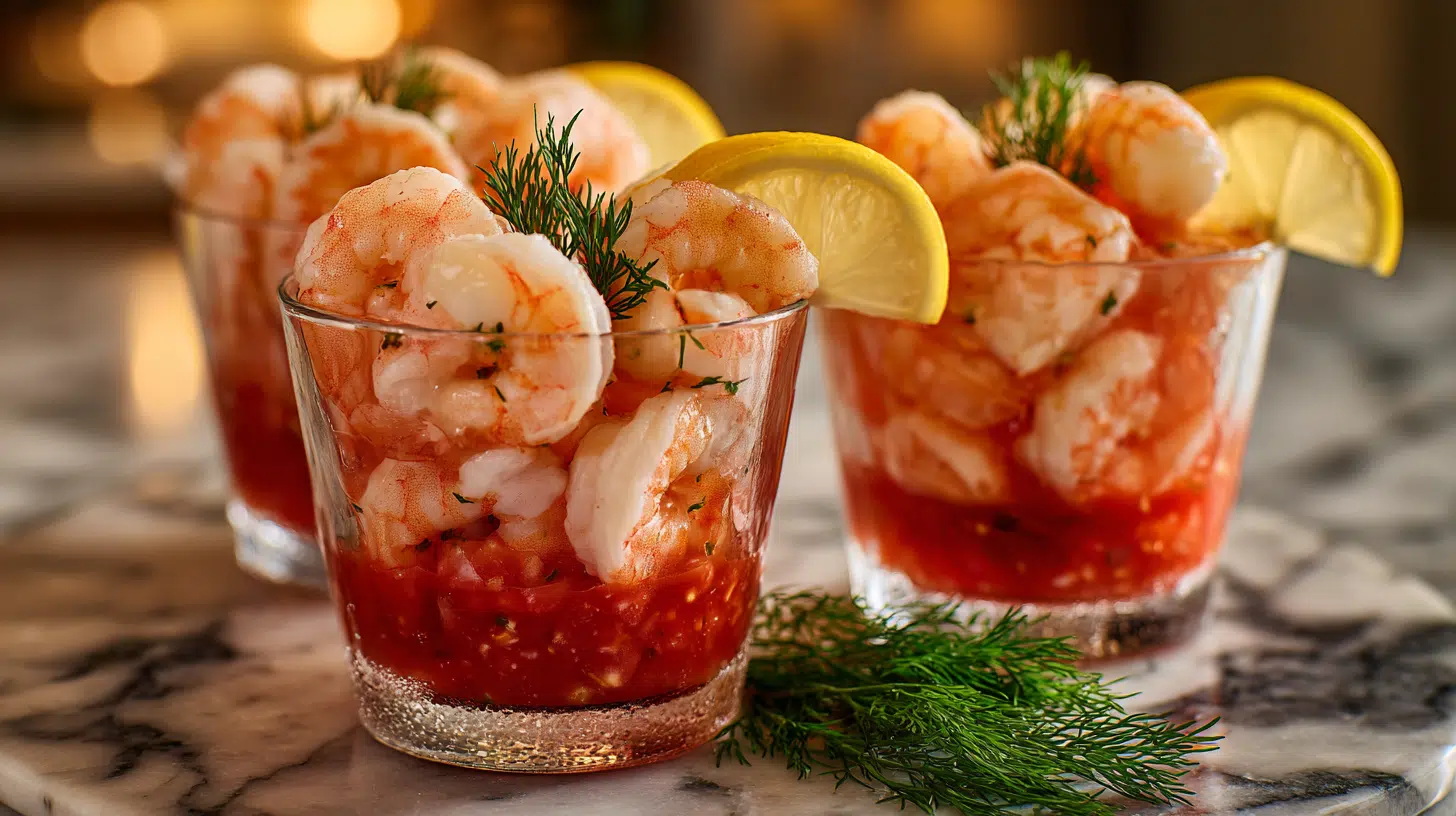 Garnalencocktail in glaasjes