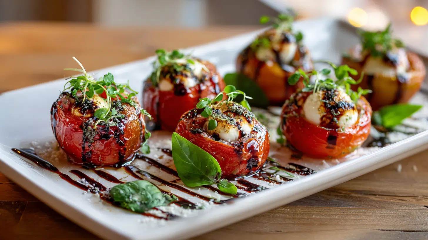 Tomaatjes gevuld met mozzarella