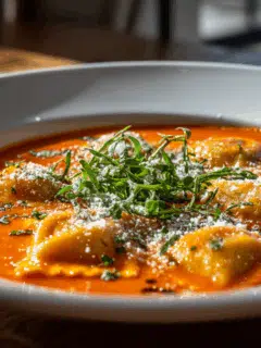Tomatensoep met ravioli