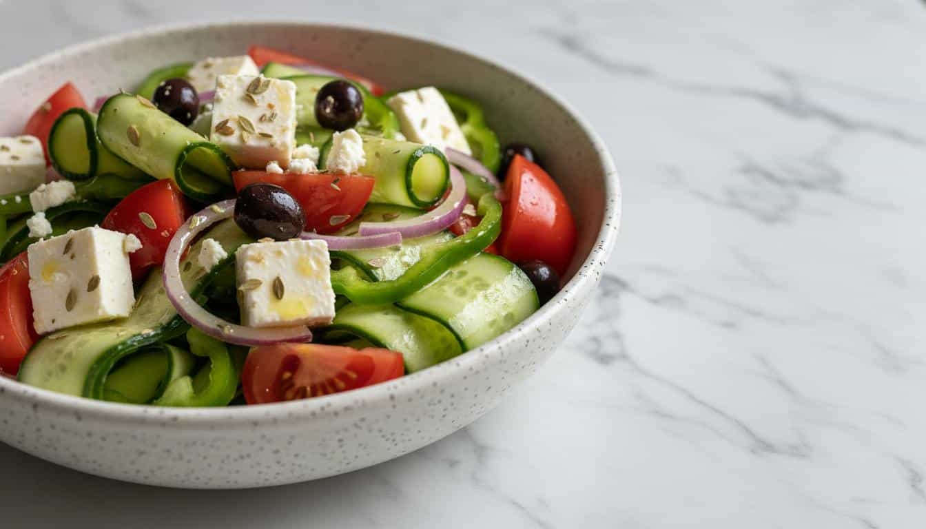 Griekse Salade Basisrecept met Dressing