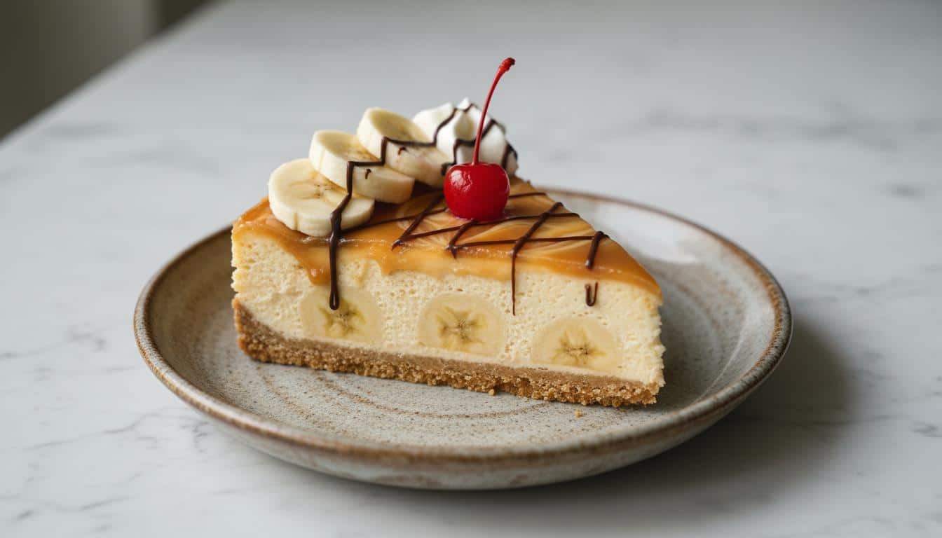 No Bake Bananensplit Cheesecake