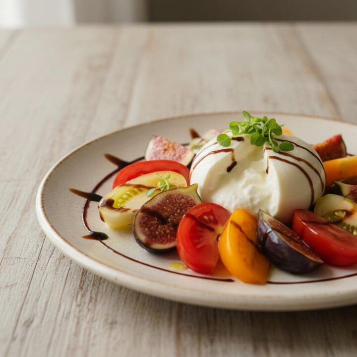 Vijgen-Tomatensalade met Burrata