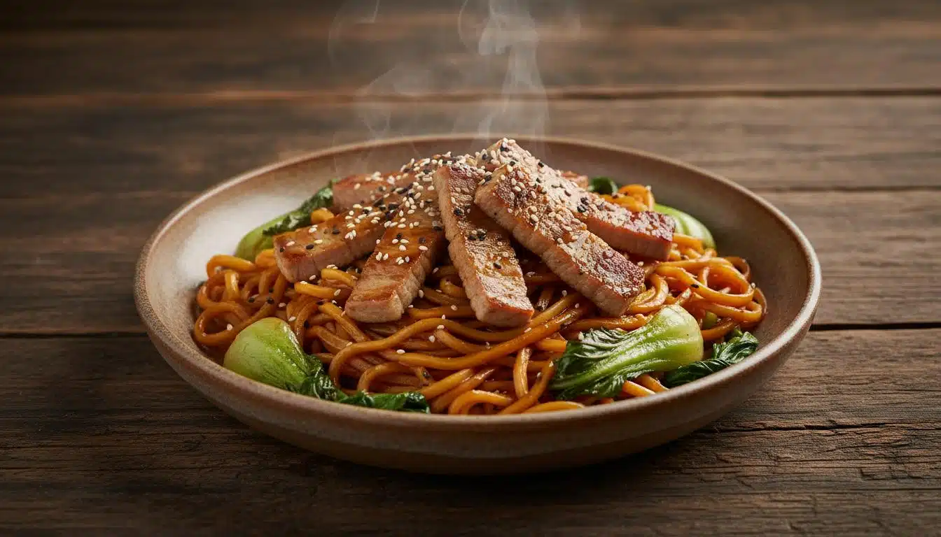 Woknoedels Met Varkenshaas En Hoisinsaus